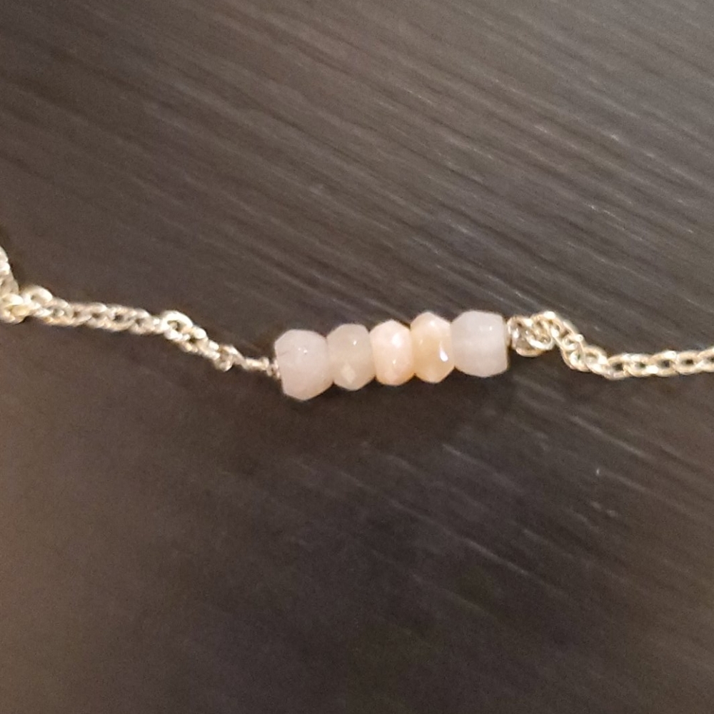 Kris Nations Pink Mystic Bar 18 K Gold Necklace - Picture 6 of 8